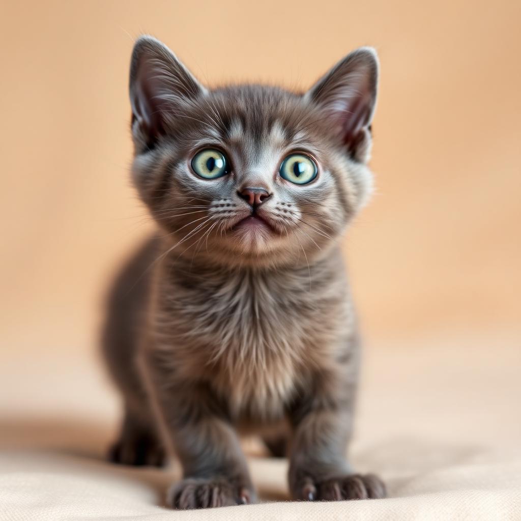 Mikhail, a Russian Blue kitten